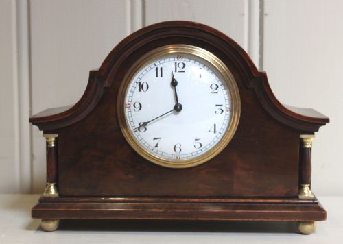 Burr Walnut Timepiece Mantel Clock