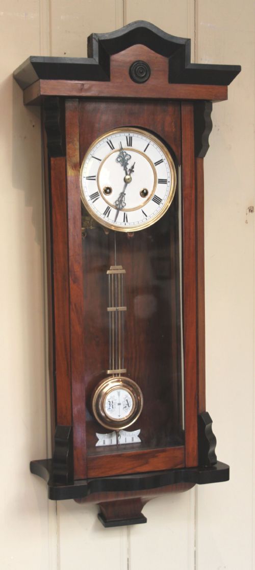 Walnut "Regulator" Wall Clock
