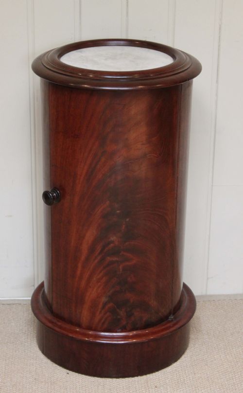 Unusual Circular Mahogany Bedside Cabinet
