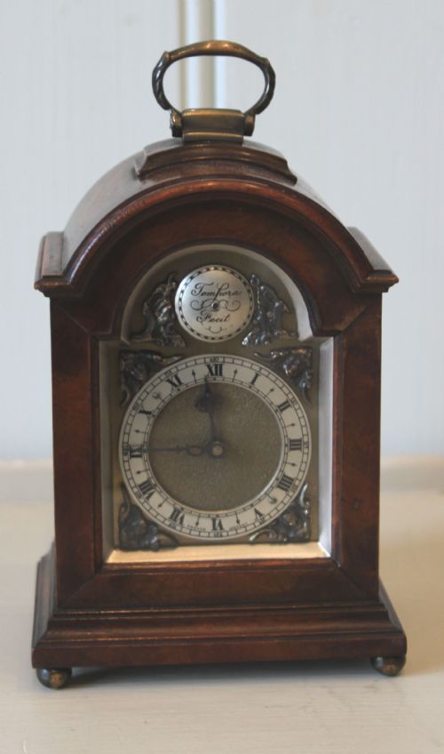 Miniature Walnut Bracket Clock
