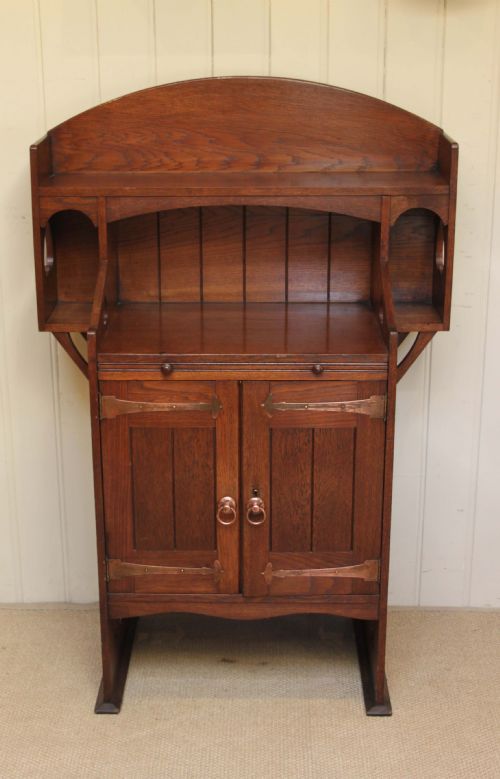Unusual Arts and Crafts Oak Cabinet