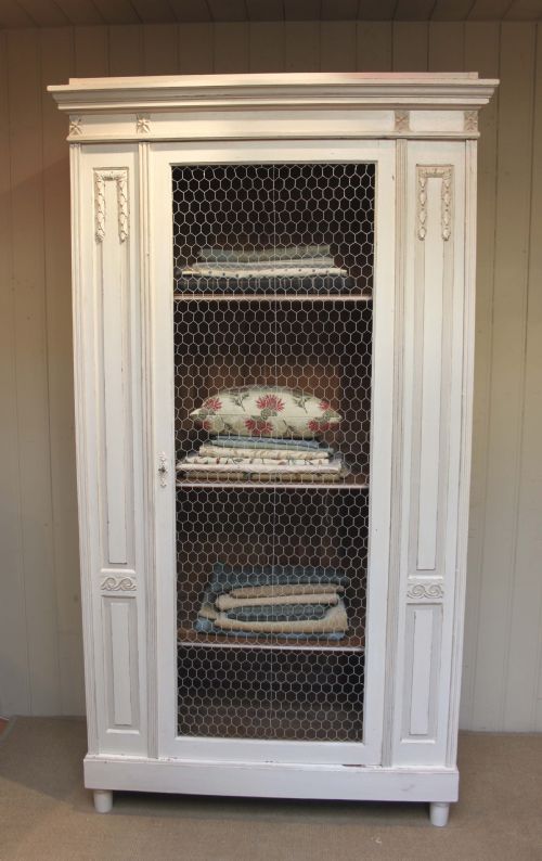 French Painted Single Door Armoire
