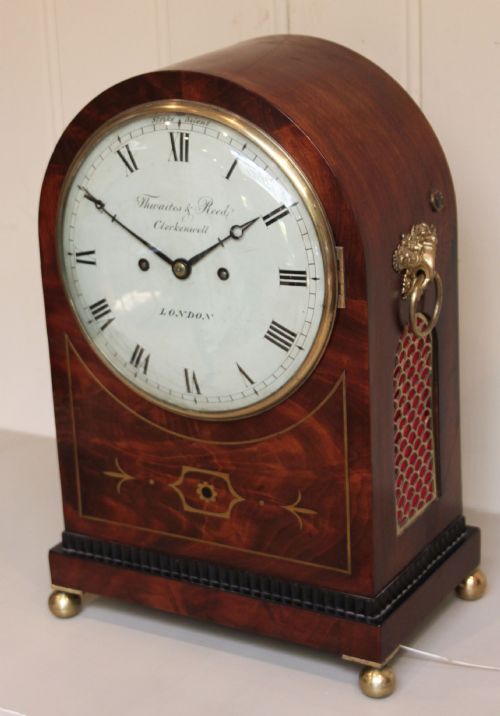 fig 1. Regency Arch Top Mahogany Bracket Clock 