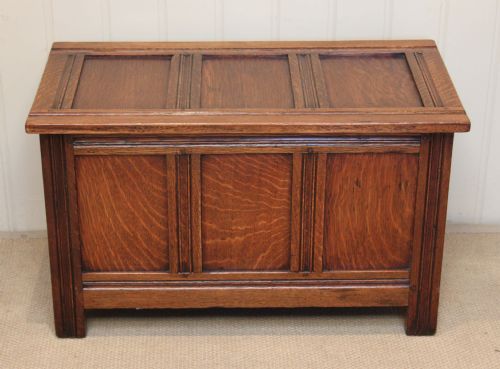 1920s Solid Oak Coffer/ Blanket Box