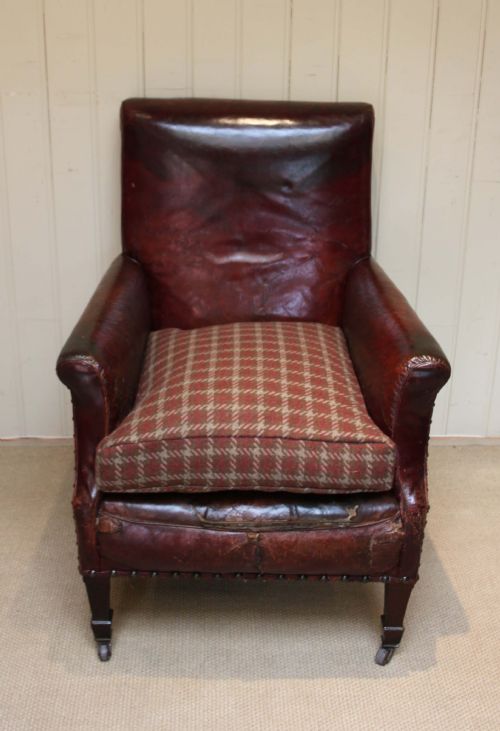 fig 1. Edwardian Leather Library Chair