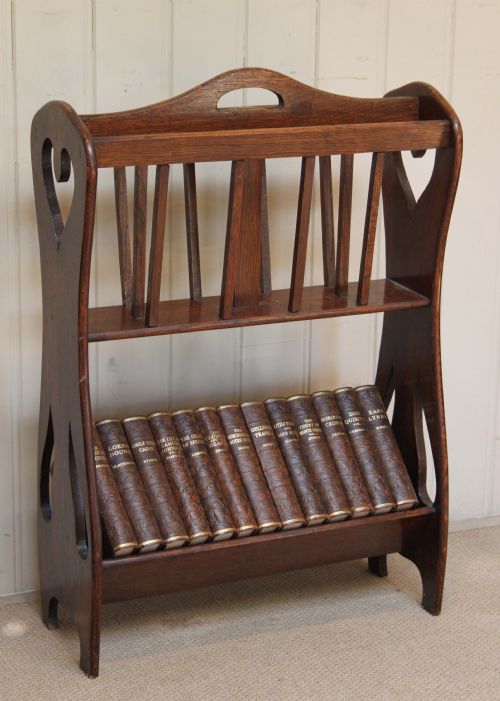 Arts and Crafts Oak Book Trough