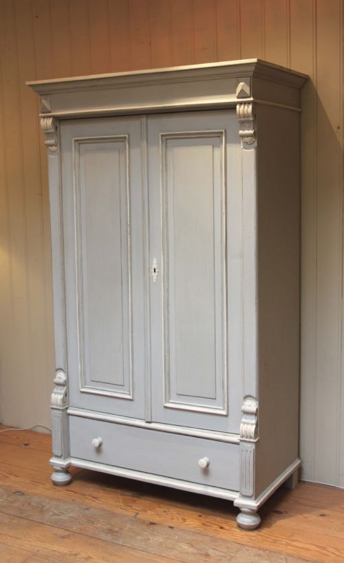 Late 19th Century Painted Two Door Wardrobe