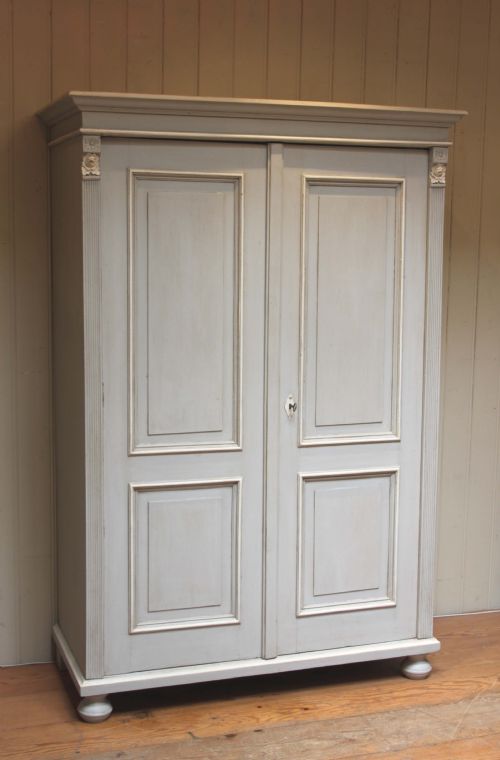 Late 19th Century Continental Painted Two Door Wardrobe