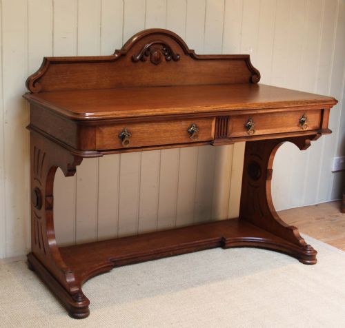Edwardian Carved Oak Hall Table