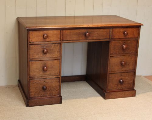 Oak Pedestal Desk