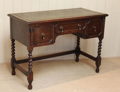 Oak Leather Top Desk