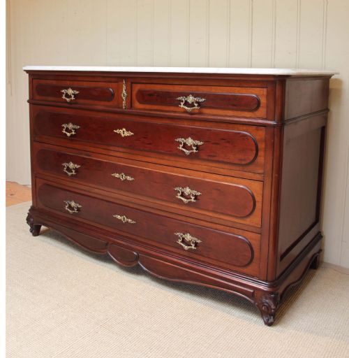French Mahogany Marble Top Washstand