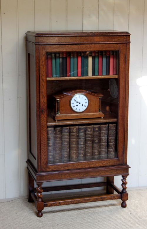 1920s Oak Glazed Bookcase