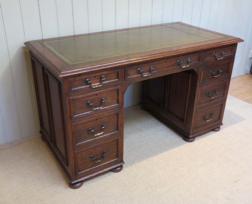 Solid Oak Pedestal Desk