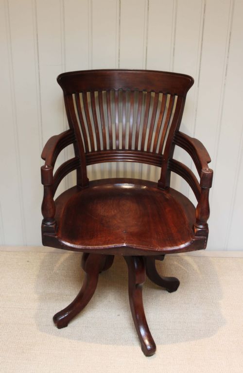 Edwardian Mahogany Swivel Chair