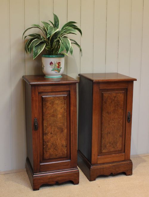 Pair of Walnut Bedside Cabinets