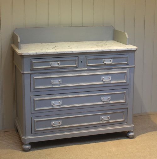 French Painted Marble Top Washstand