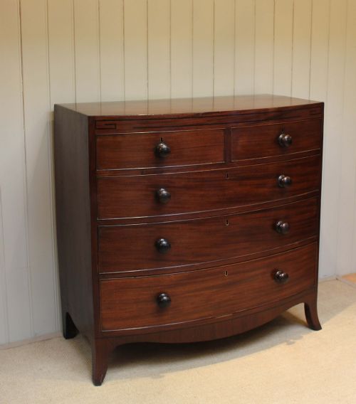 Mahogany Bow Front Chest of Drawers