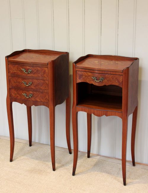 Pair of Inlaid Bedside Cabinets
