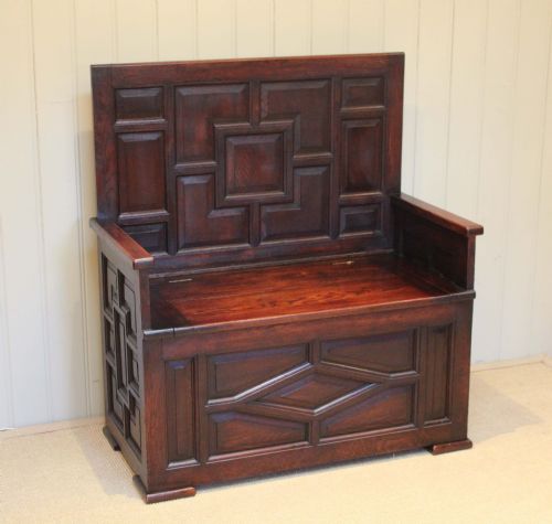 1920s Oak Settle