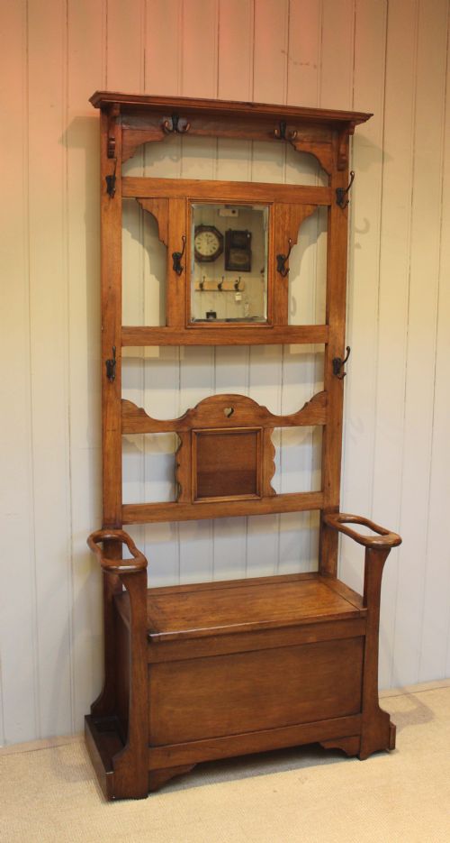 Oak Arts and Crafts Hall Stand