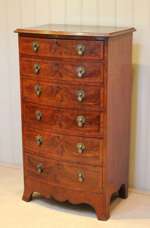 Tall Walnut Chest of Drawers