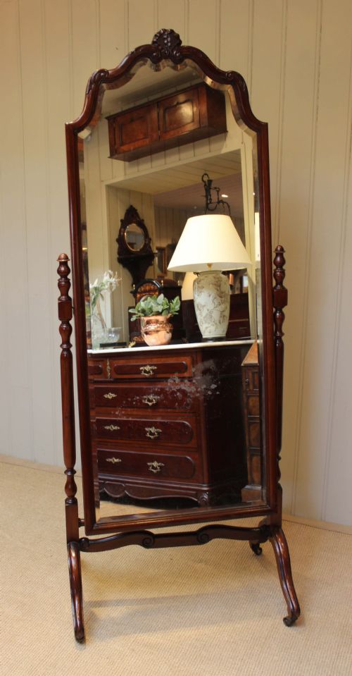 Mahogany Cheval Mirror