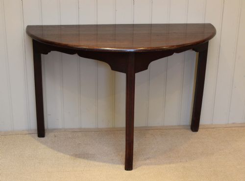 Early 19th Century Oak Demi Lune Table