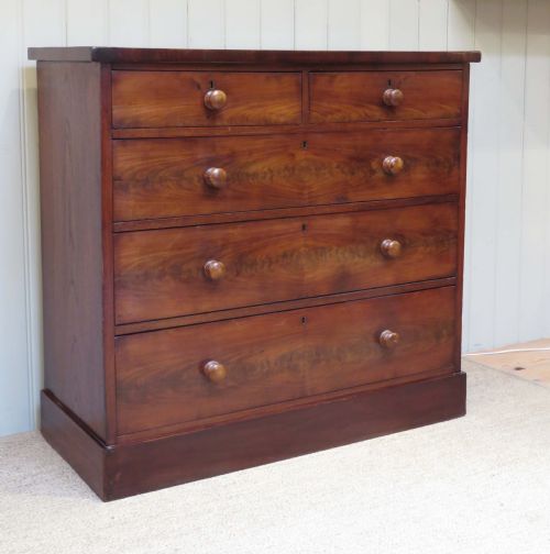Victorian Figure Mahogany Chest of Drawers