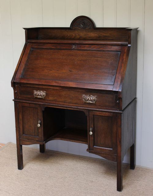 Edwardian Oak Bureau