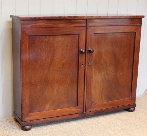 Slim Mahogany Cabinet Bookcase