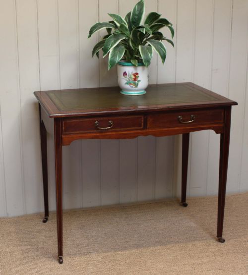 Edwardian Mahogany Two Drawer Side Table