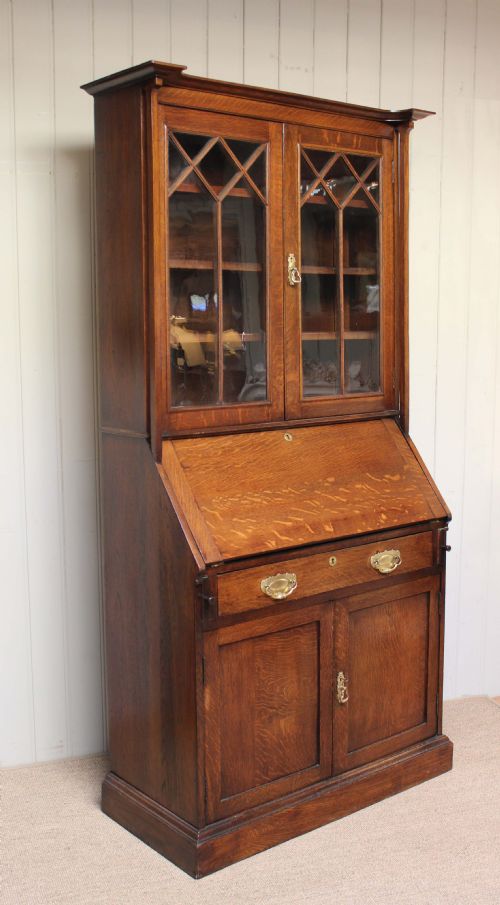 Oak Bureau Bookcase