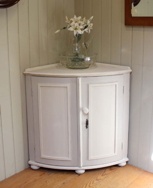 Mid 19th Century Continental Painted Corner Cupboard