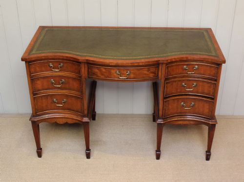 Satinwood Serpentine Front Desk