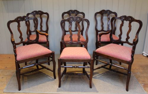 Set of Six Oak Dining Chairs