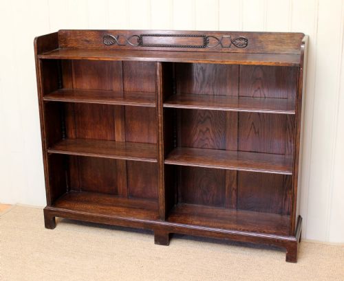 fig 1. Long Open Oak Bookcase