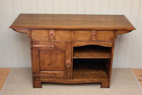 fig 1. Oak Arts And Crafts Sideboard