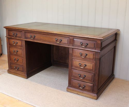 fig 1. French Oak Pedestal Desk