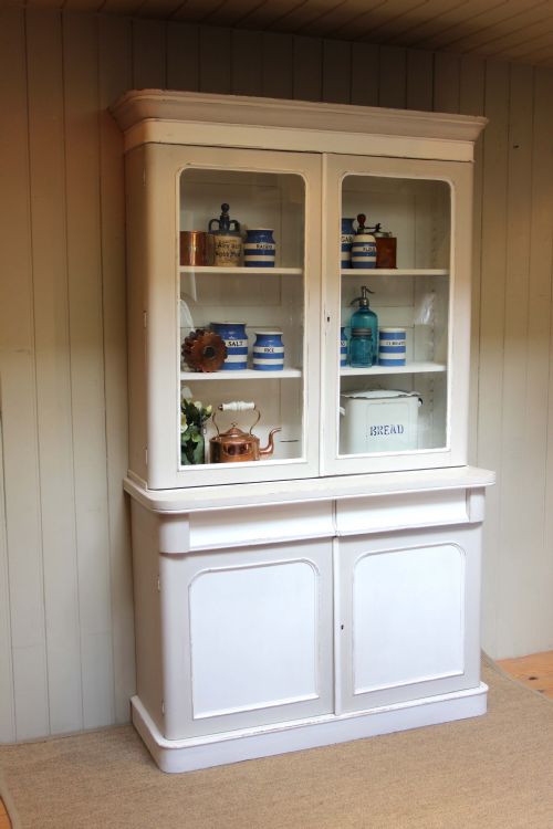 Victorian Painted Cabinet Bookcase
