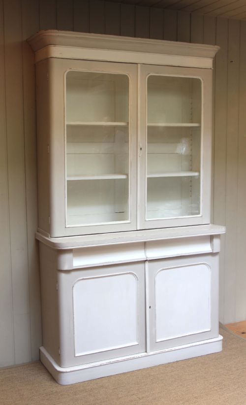 fig 1. Victorian Painted Cabinet Bookcase