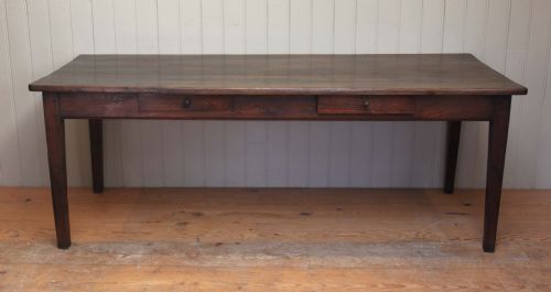 fig 1. Large Oak Farmhouse Table