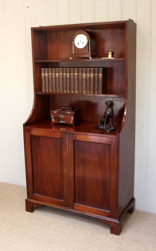Edwardian Mahogany Cabinet Bookcase