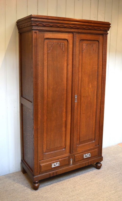 fig 1. Oak Two Door Hall Cupboard