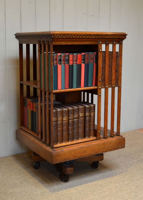 Oak Revolving Bookcase