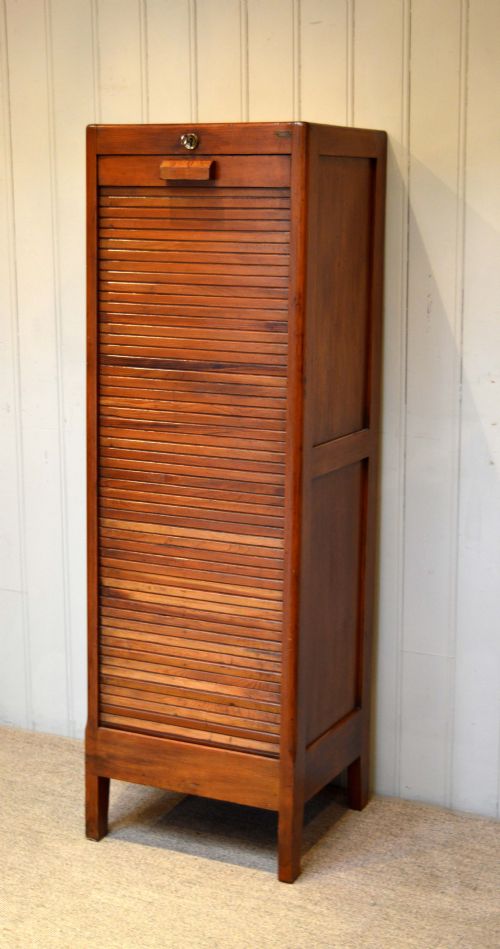 Single Door Tambour Front Filing Cabinet