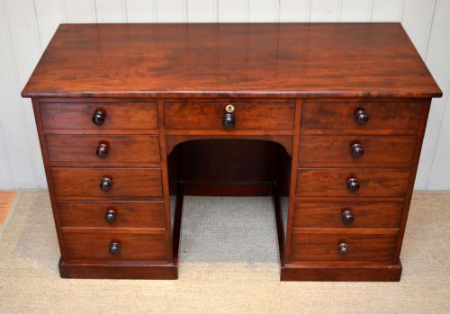 Victorian Mahogany Pedestal Desk