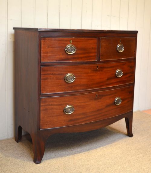 fig 1. Victorian Bow Front Chest Of Drawers