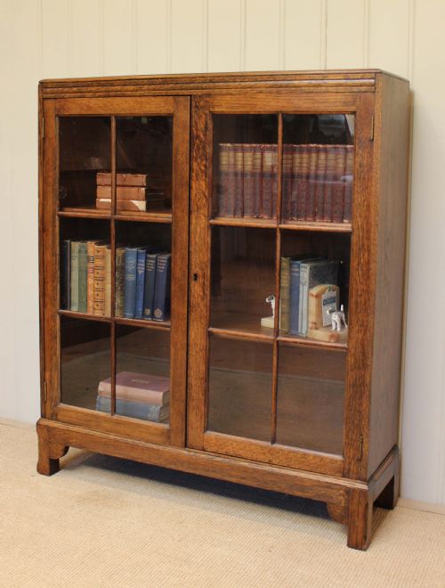 Oak Glazed Bookcase