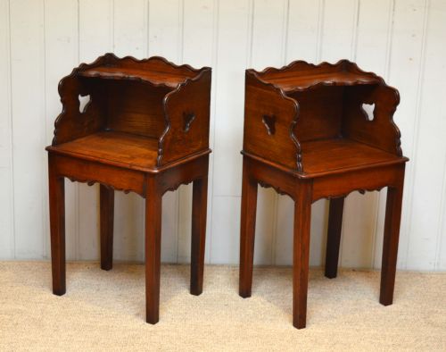 fig 1. Pair Of Oak Bedside Cabinets